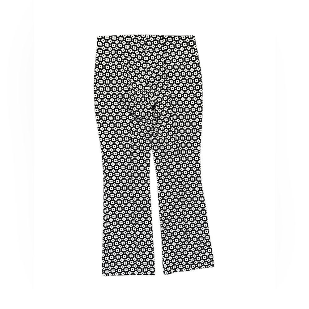 Maeve Kick Flare Pants Black White Flowers X-Small - Picture 4 of 5